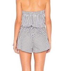 Faithfull The Brand Dona Striped Strapless Playsuit Romper NO SASH BELT …‎